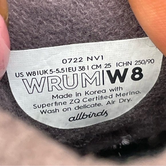 Allbirds Women's Wool Runner-up Mizzles - Medium Grey (Light Grey Sole) size 8 - Picture 15 of 16